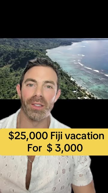 #Fiji Island Vacation Deals Reel by @traveldaddydave - A $25,000 Fiji Vacation for 2 people for 3k 🤯
The famous Raiwasa Resort in Fiji has RARE availability on Hilton points you can actually buy.
This