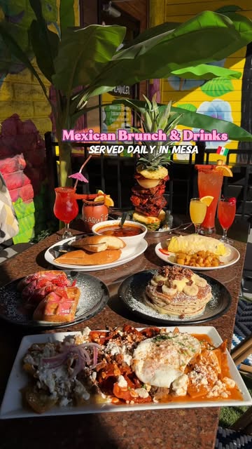 #Mexican Food Brunch Reel by @foodtherapy.az (verified account) - 🍍🥞Fun Mexican Brunch Spot
Finally stopped by this spot that's been all over my feed! The place was packed, even on a weekday, and the food really