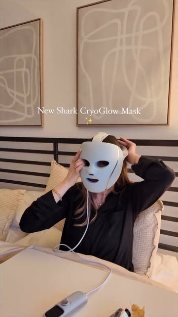 #Shark Beauty Mask Reel by @alliemariedigital - Loving the @sharkbeauty CyroGlow Mask SO much! It is such a game changer to add to your skin care routine! I'm so obsessed with the under eye cooling