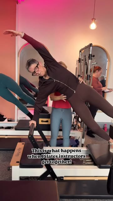 #Pilatesinstructors Reel by @traceymallett (verified account) - Have you ever wondered what happens when you get a group of Pilates instructors together? Watch the video and you will see 🤩
Debut of my new @pilat