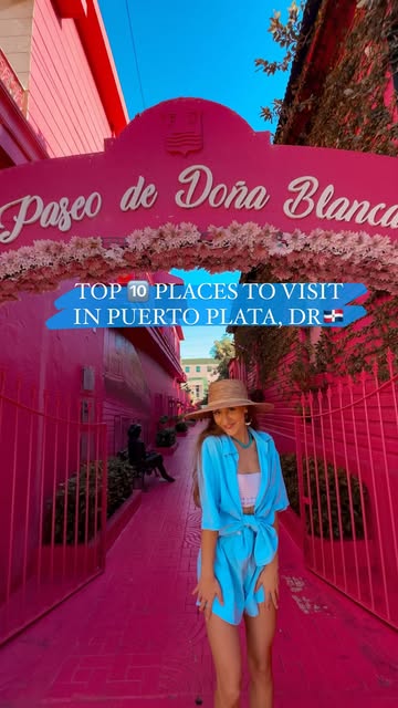 #Dominican Republic Vacation Spots Reel by @across_continentss - STEAL OUR ITINERARY IN PUERTO PLATA🇩🇴
IT's the most Instagrammable city of the Dominican Republic!
Day 1:
🎀 Pink Street - this street is entirel
