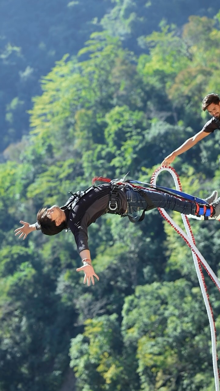 111mtr world highest freestyle bungee jump Contact us for booking 7060303833 Jumper @vivekbhandarii [bungee jump in Rishikesh, Rishikesh, Uttarakhand adventure activities, bungee jump in Rishikes