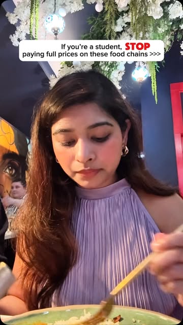 #Student Discount On Food Reel by @therealpooo (verified account) - Did you know this 😍🔥
Follow @therealpooo for more such deals 💛
🎓💰 Students, STOP Paying Full Price on These Food Chains! 🍕🍔
Did you know tha