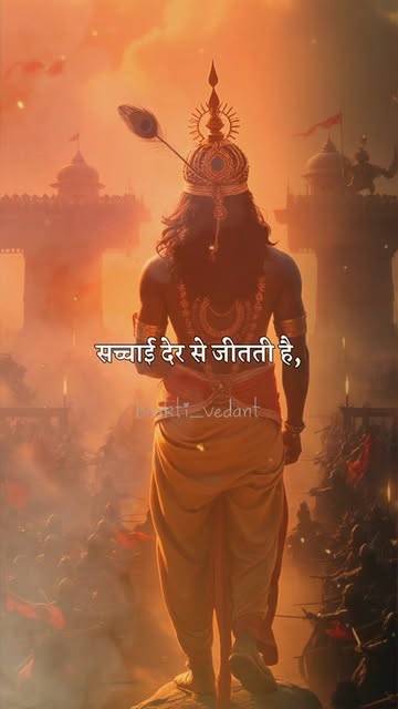 #Hindu Motivational Quotes Reel by @bhakti_vedant3 - सच्चाई हारती नहीं, बस देर से जीतती है! कृष्ण की सीख ✨🕉️💥
Description:
Discover the timeless wisdom of Lord Krishna - Truth never loses, it just win