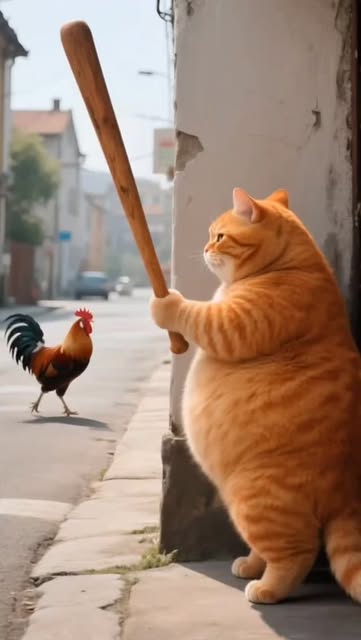#Cat Cartoon Videos Reel by @petscolovers - This time, the hen clucks back-revenge served sunny side up!🐱🐓 #AIAnimation #AIAnimation #AIChefCat #animaladventures #AnimatedCat #AnimatedFun #cat
