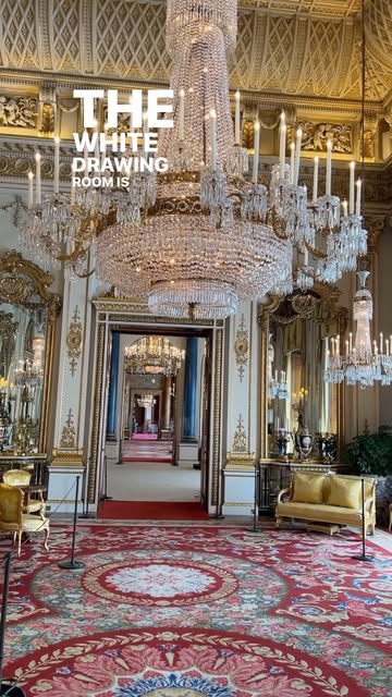 #Buckingham Palace Architecture Reel by @royalcollectiontrust (verified account) - Learn more about the hidden door in the White Drawing Room at #BuckinghamPalace. Come and visit the room in person before 24 September.