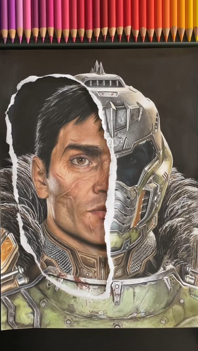 Thanks to @Bethesda for the opportunity to create the @DOOM Slayer and celebrate the release of DOOM: The Dark Ages available now on Xbox, PC, and PlayStation #SponsoredbyBethesda