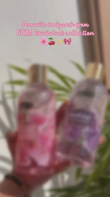 #Wanderlust Body Wash Reel by @_rashiiiij_ (verified account) - Two of my Favourite body wash from @mynykaa 🌸✨
Nykaa Wanderlust Japanese Cherry Blossom🌸🍒: It has a very sweet floral fragrance which feels so fre