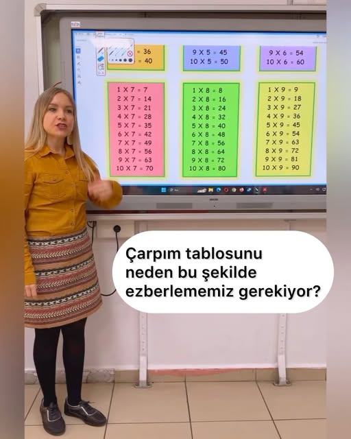 #Ilkokulöğretmenleri Reel by @secil_ogrtmen (verified account) - Çarpım tablosunu nasıl ezberlemiz gerektiği ve çarpım tablosunun kuralı ile ilgili bir hafta önce bir video paylaşmıştım. Altına yorumlara "NEDEN hoca