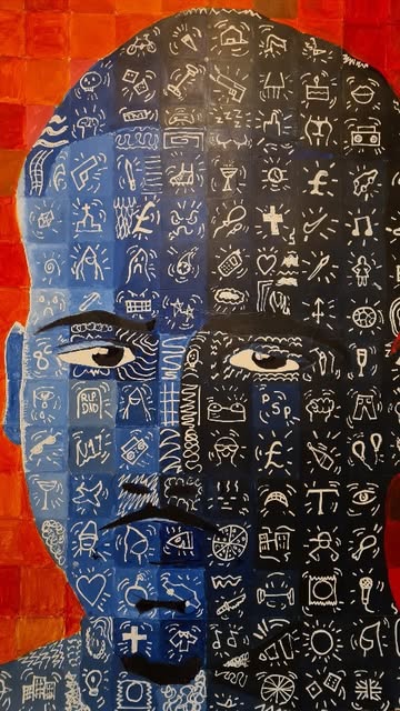 #Keith Haring Portrait Reel by @sgamraart - I found this vintage piece in my art collection from school, and it was the best self portrait piece I've done.
-
It combined the styles of Chuck Clos