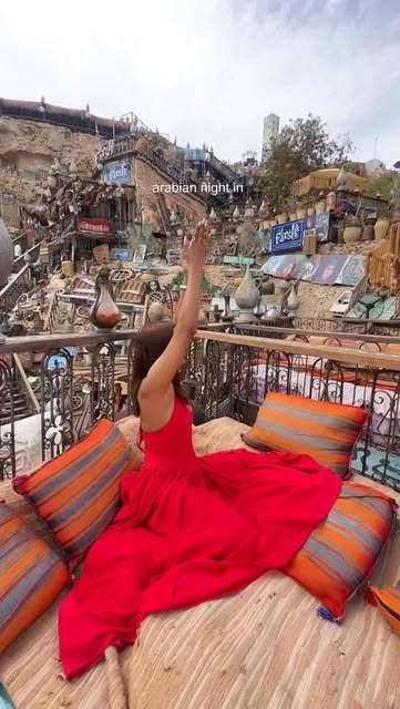 #Farsha Cafe Sunset Reel by @egypt.tourpackages (verified account) - Lost in the charm of Farsha Café ✨
Tucked away on the cliffs of Sharm El Sheikh, this boho gem is a vibe like no other 💫
With sunset views, chill bea