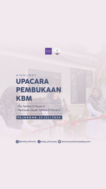 #Al Munawwir Krapyak Reel by @matq_elmunaq - Highlight Upacara Pembukaan KBM Tahun Ajaran 2024/2025 MTs Tahfidz El Muna Q dan MA Tahfidz El Muna Q pada Senin (22/7). Upacara dilanjut dengan pemot