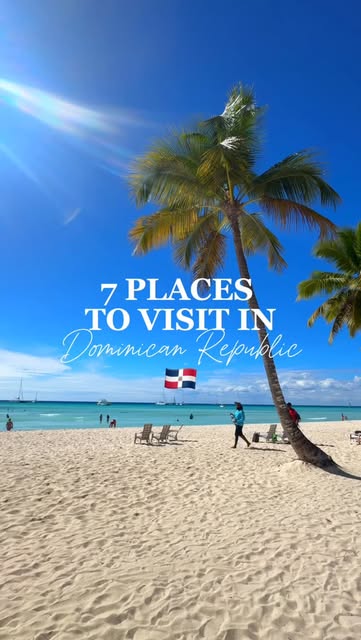 #Dominican Republic Vacation Spots Reel by @antolitoo - 7 Unmissable Places to Visit in the Dominican Republic 🇩🇴✨
From dreamy islands to hidden waterfalls - DR is a whole vibe!
1. Cayo Levantado - beach