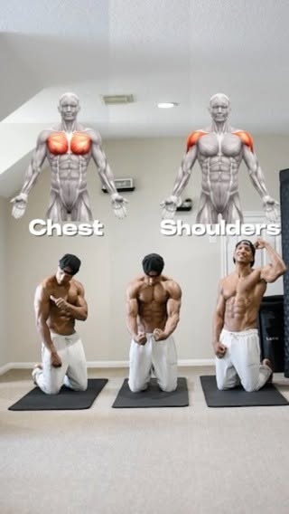 #Push Up Chest Workout Reel by @themuscle.ninja (verified account) - Chest & Shoulders Day‼️
Here's A Quick Upper Body Bodyweight Workout To Play With!
Chest
▪️20 Push Ups
▪️5-10 Eccentric Push Ups
▪️10-15 Drop Push U