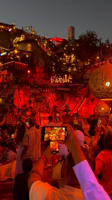 #Farsha Cafe Sunset Reel by @skyscapeluxor (verified account) - Unwind at Farsha Cafe in Sharm El Sheikh! ✨🌅
Perched on a cliff with stunning views of the Red Sea, Farsha Cafe offers a magical blend of bohemian c