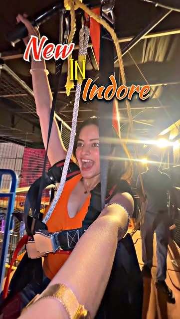 #Aanandam Adventure Park Indore Reel by @shinyyy.05 - NEON PANDA- MP's largest game zone is coming soon to Indore, and it's unlike anything you've seen before🤩
Trampoline, Rope Course, Sky Rider, Gravit