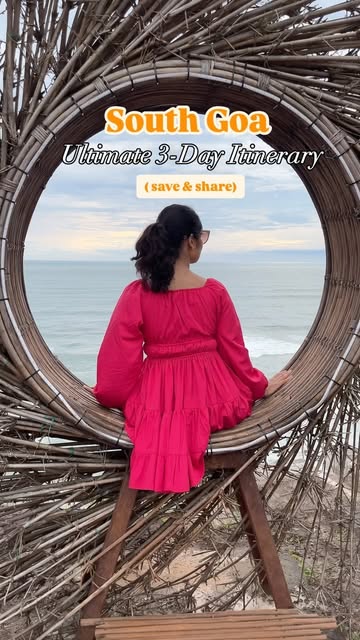 #Goa Beach Vacation 2026 Reel by @wanderer_sonika - Save &share this 3day South Goa exclusive itinerary⬇️
Day 1:
- Land in Dabolim airport which is near to south Goa compared to Manohar international
