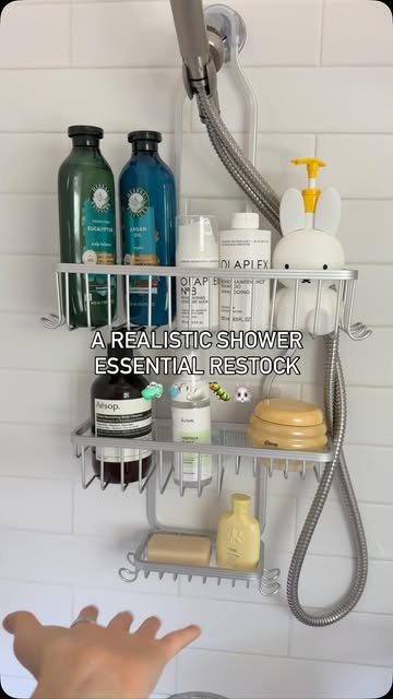#Showertok Reel by @imhannahcho (verified account) - restocking my new shower with some of my favs + trying new shower care products! so excited for this new era of moving 🥹🎀🧼🚿🐛
products:
@herbale