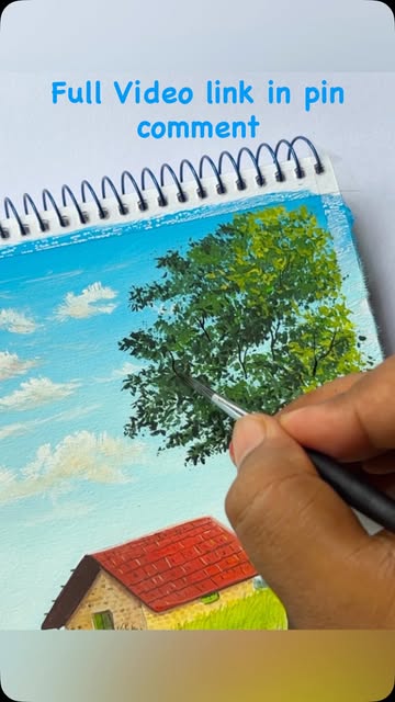 #Landscape Scenery Sketch Reel by @sumantasketch284 - Beautiful Village Scenery Drawing | Easy Landscape Painting | River & Nature Art #reels #drawing #painting #art #toutorial