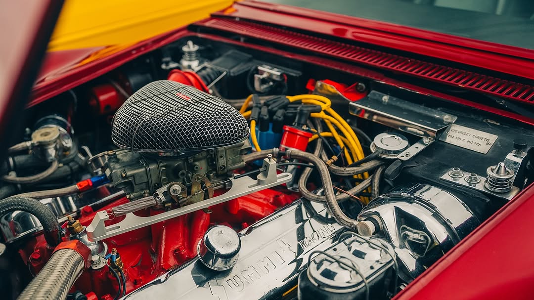 They don’t build engines like this anymore. 🔥 No plastic covers. No silence. Just raw power. If you could bring one classic back to life – which one would it be? 👇 #Corvette #ClassicCars #MuscleCarC