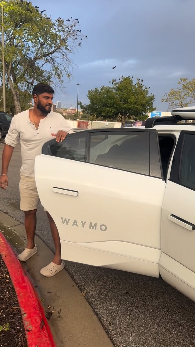 The coolest drive. Chauffeured by the future! #waymo #robotaxi #futureisnow #travel #jlr #cars