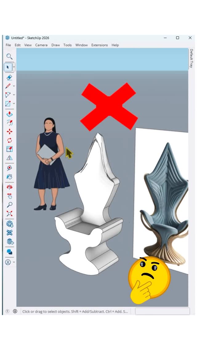 Turn Photos 3D 🚀 Want to turn a simple photo into a 3D model in SketchUp—fast and easy? 🤩 With just a few quick steps, you can transform any image into a realistic 3D model for architecture, interio