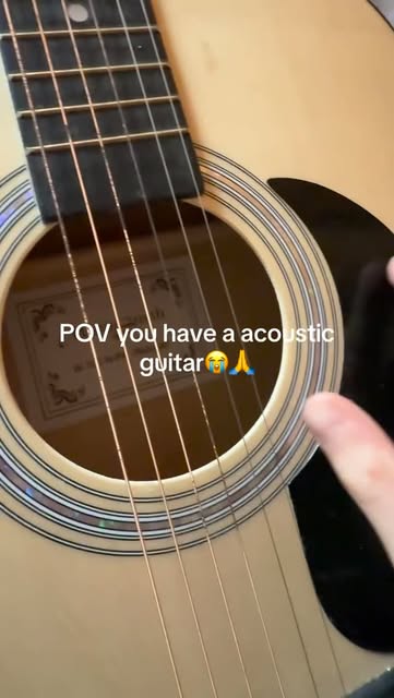 #Acoustic Guitar Reel by @strino.app (verified account) - Pov having a acoustic guitar be like😭😭🙏🙏#guitar#acoustic#acousticguitar#instiments#guitartok