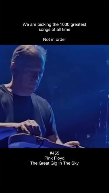 #The Great Gigs In The Sky Reel by @top.music.songs - "The Great Gig in the Sky" by Pink Floyd came out in 1973 on their legendary album The Dark Side of the Moon. It's the track with no real lyrics, just