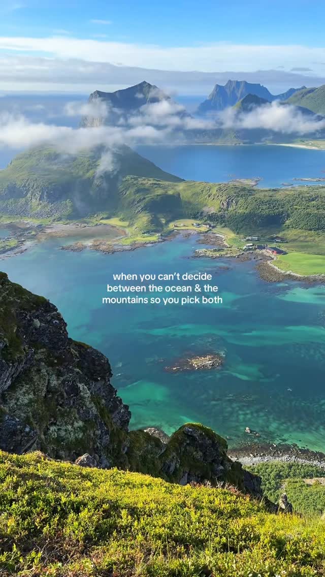 this place is not real #lofoten #lofotenislands #norway #roadtrip #mountains #hiking #travel #outdoors #nature #europe #wanderlust #explore