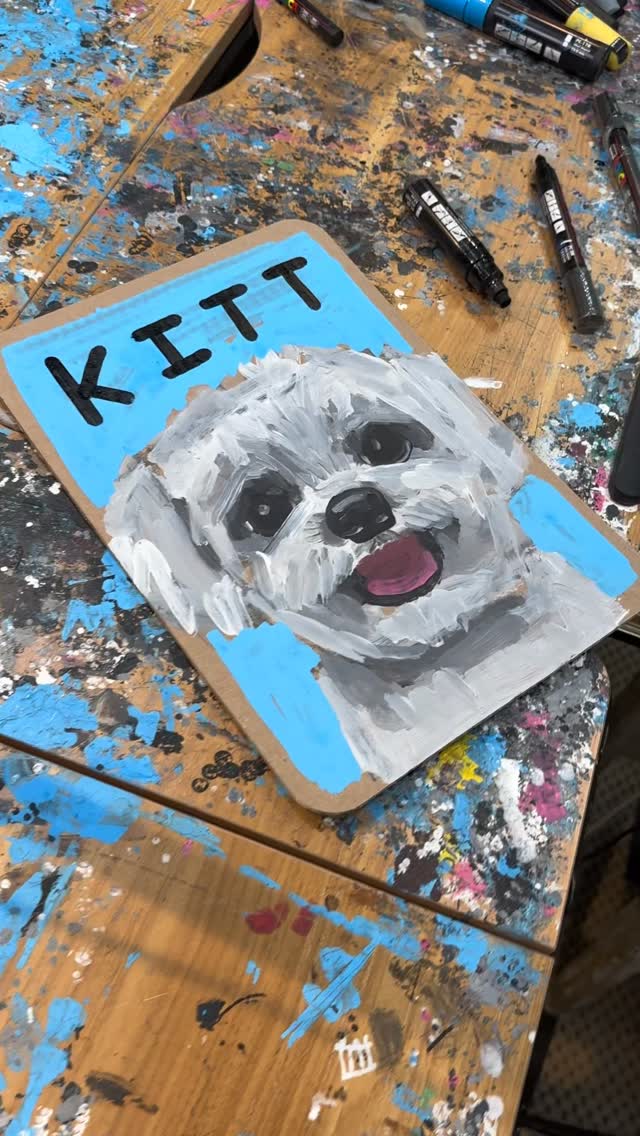 This is a dog named Kitt #art #artasmr #petportraits #nyc #pets