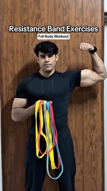 #Resistance Band Training Reel by @__ankitpunia (verified account) - Resistance Band Exercise Variations 💪 

Full Body Workout 

✅ DM "TRAIN" for 1-on-1 online coaching & custom programs.

💾 Save this for your next fu