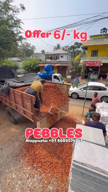 #Pebbles For Landscaping Ideas Reel by @madathil__stone_interlock - Delivery available pebble +91 8089574041