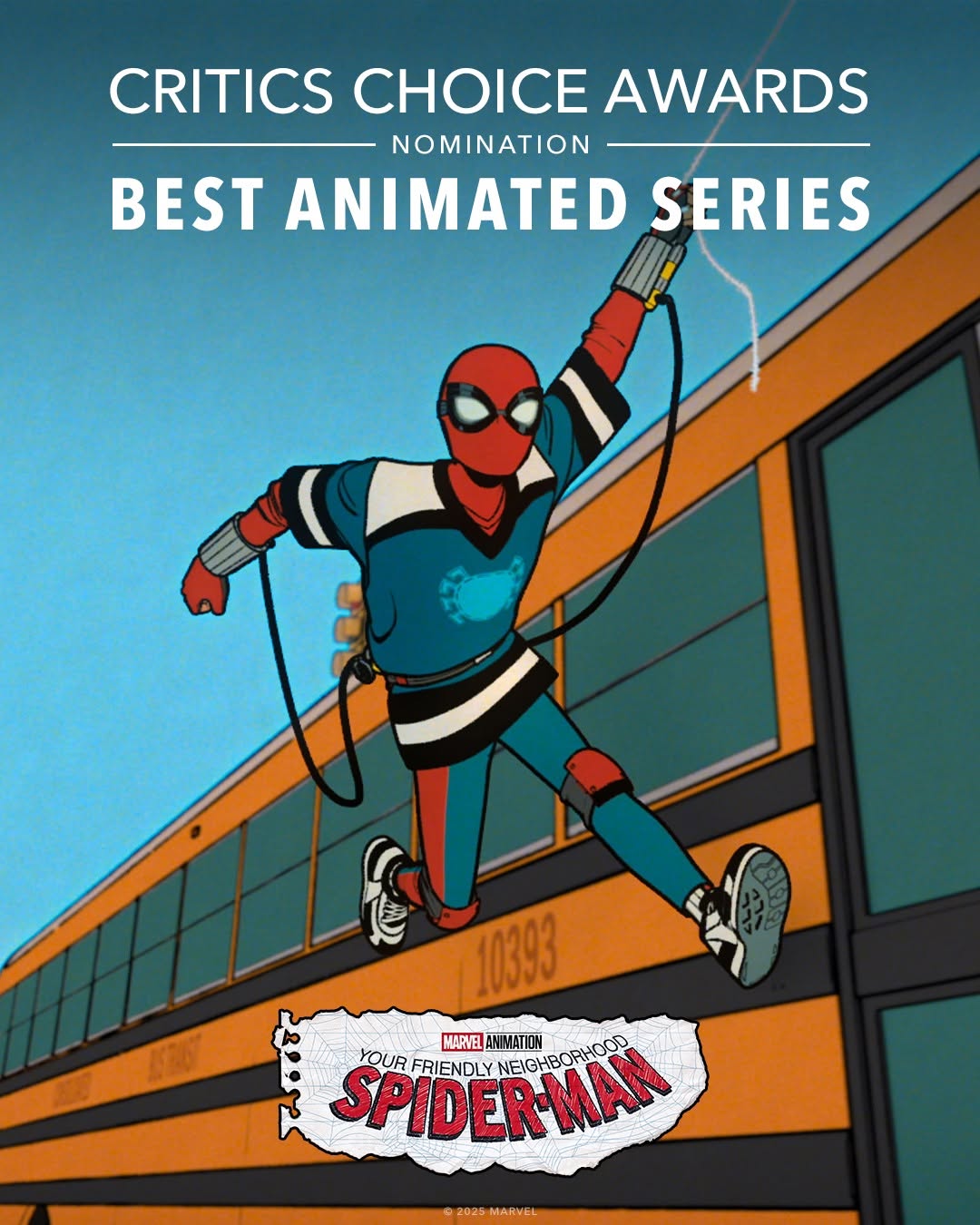 Congratulations to the cast and crew of Your Friendly Neighborhood Spider-Man on their #CriticsChoice Awards TV nomination for Best Animated Series!