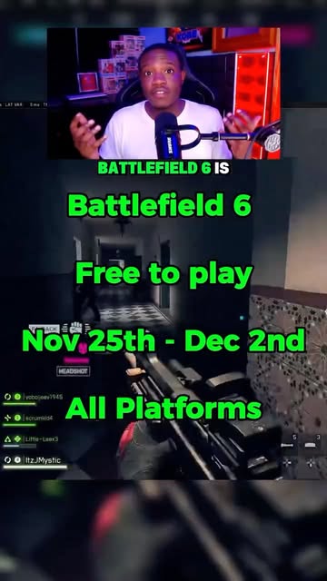 #Bf6 Free Weekend Reel by @jmysticyt - Battlefield 6 FREE for One Week Starts Nov 25! 🔥
.
.
.
.
.
Follow for more ❤️
------------------
#battlefield6 #bf6 #battlefieldcommunity #gamingre