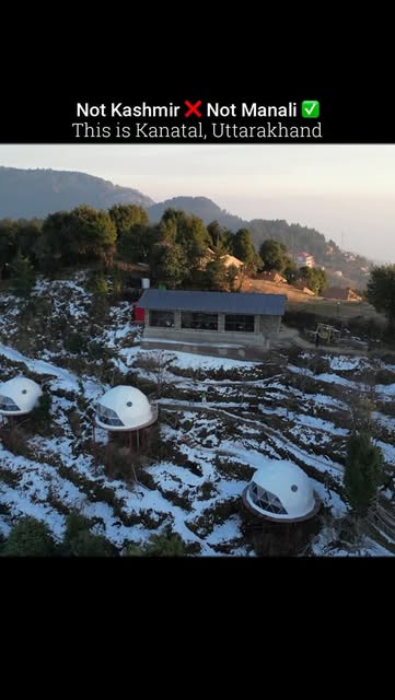 #Kanatal Snow Covered Landscapes Reel by @keekoostays - Bucketlist your next SNOWFALL destination😌
Kanatal - Uttarakhand ka woh quiet winter spot jiska naam shayad hi aapne suna hoga!
Fresh snow, clean v