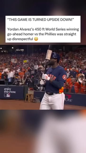 #Worldseries Reel by @js9innings (verified account) - Yordan Alvarez's game winning go-ahead home run in Game 6 of the 2022 MLB World Series vs the Philadelphia Phillies was straight up disrespectful 😳
-