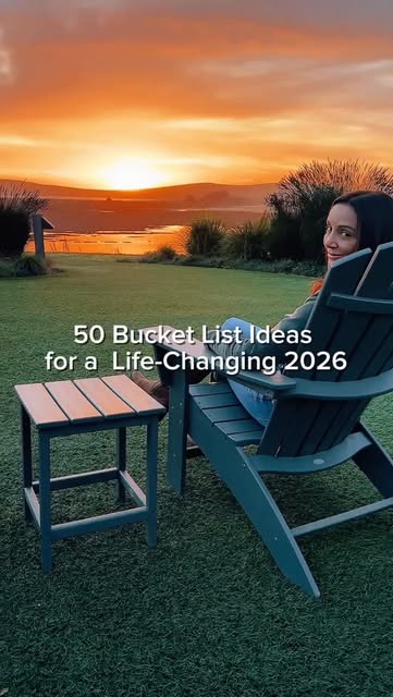 #Wanderlust Bucket List Ideas Reel by @bucketlistjourney (verified account) - ✨ 50 bucket list ideas that will change your life in 2026
If your days feel predictable and your life looks fine on paper but feels flat inside, thes