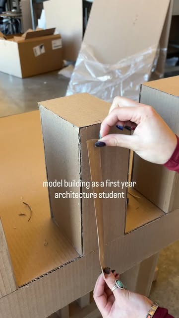 #Architecture Reel by @archstudent.marteen - few clips of my assignments from first semester #architecture #architecturestudent #modelbuilding #firstyeararchitecture