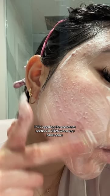 #Acne Reel by @bykristinanguyen (verified account) - POV opening the comment section in 2026 when you have acne:
Drop some of the comments you see/hear people tell those with acne 😥😔