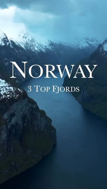 #Norwegian Fjords Landscape Reel by @norwaytravelers (verified account) - Save this for your Scandinavian bucket list 🇳🇴🏔️⚓

If Norway's on your radar, don't miss these 3 epic fjords:
1️⃣ Geirangerfjord - deep blue waters