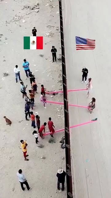 #Architecture Reel by @architecturediscuss - The installation of three pink seesaws along the US-Mexico border wall by architectural studio Rael San Fratello represents a powerful act of creative