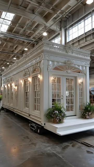 #Architecturedesign Reel by @sam_sharma (verified account) - This Would've Been a Better White House Extension.🇺🇸
A neoclassical extension worthy of the White House - but built from a single 40ft shipping con