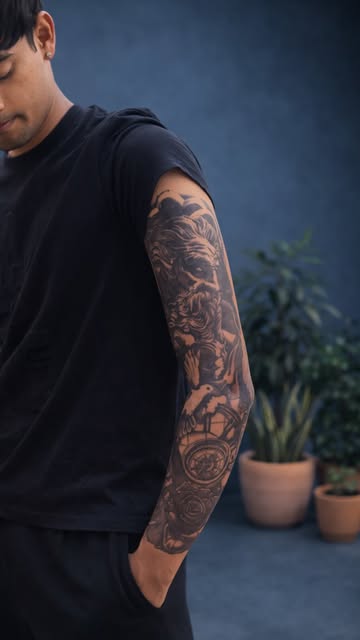 #Full Sleeve Reel by @inkbolt.in (verified account) - Always wanted a sleeve but not the forever part?
Now you can try one without the commitment. ๐
#inkbolt #sleeve #temporarytattoos #explore #fyp