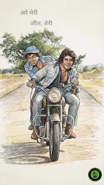 #Hindicinema Reel by @gaano_kibahaar - Na sirf ek gaana…
Na sirf ek film…
Kishore Kumar × Manna Dey ki awaaz,
Anand Bakshi ji ke bol,
RD Burman sahab ki composing,
Amitabh × Dharmendra ki d