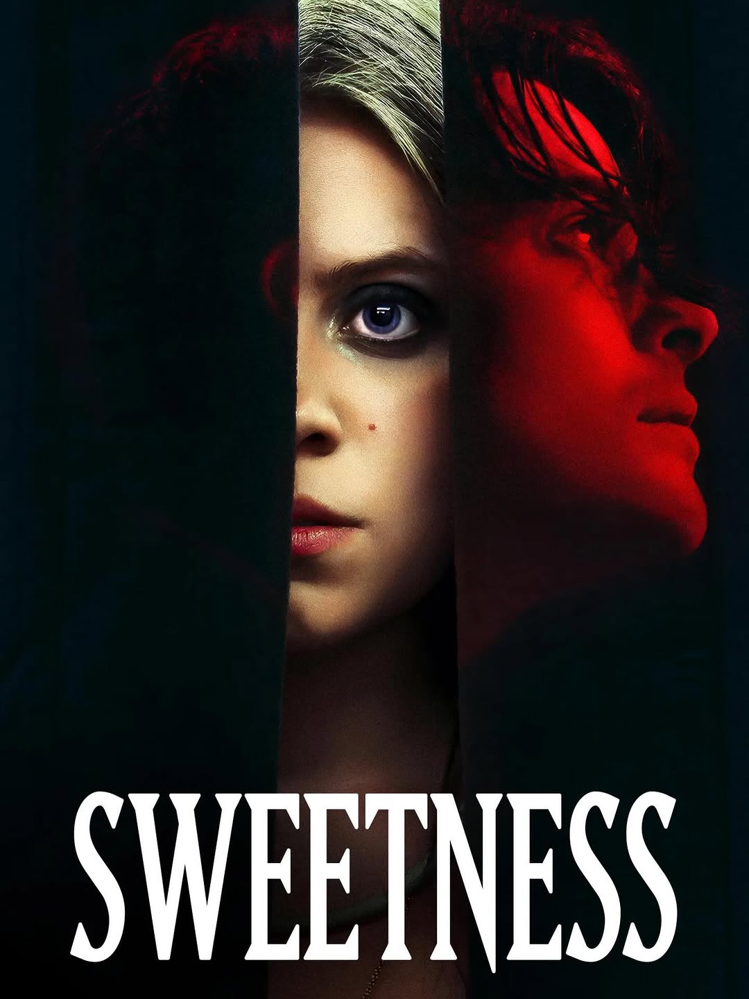 Dread Central is exclusively debuting the poster art for Sweetness, the SXSW-launched thriller from Saban Films. Written and directed by Emma Higgins and starring Kate Hallett and Herman TΓΈmmeraas,
