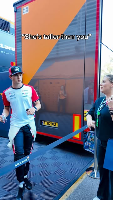 #Interview Reel by @gabbyygonz (verified account) - Ollie Bearman and Esteban Ocon talk tall 😁 Who should I interview next season?