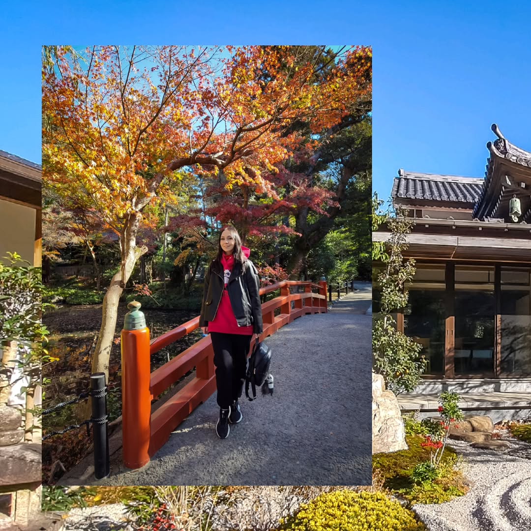 Камакура. Город океана и тишины 🌊✨ Камакура стала для меня особенной - здесь я впервые в жизни увидела океан. Это было невероятно. Шум волн, воздух, простор… даже две красивые ракушки забрала с собо