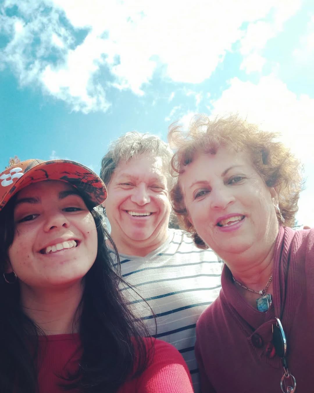 Smiling and helping people.