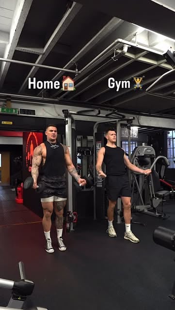 #Gym Reel by @dickersonross (verified account) - Gym exercises you can do at home using Dumbbells💪When you can't make it to the gym it's all about finding alternatives exercises that are still highl