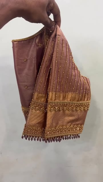 #Aariwork Blouse Reel by @hemaabi1 (verified account) - 🦋Bridal blouse designs budget friendly 
✨Hemaabi designer 
✨customise your blouse any Aari work designs call ☎️ WhatsApp ✨7397121506

📌all Indian sh